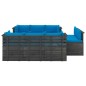vidaXL Muebles de palets para jardín 9 pzas cojines madera maciza pino vidaXL Muebles de palets para jardín 9 pzas cojines madera maciza pino