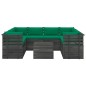 vidaXL Muebles de palets para jardín 9 pzas cojines madera maciza pino vidaXL Muebles de palets para jardín 9 pzas cojines madera maciza pino