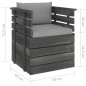 vidaXL Muebles de palets de jardín 7 piezas cojines madera maciza pino vidaXL Muebles de palets de jardín 7 piezas cojines madera maciza pino