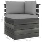 vidaXL Muebles de palets de jardín 7 piezas cojines madera maciza pino vidaXL Muebles de palets de jardín 7 piezas cojines madera maciza pino