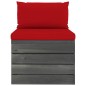 vidaXL Muebles de palets para jardín 7 pzas cojines madera maciza pino