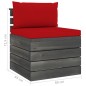 vidaXL Muebles de palets para jardín 7 pzas cojines madera maciza pino
