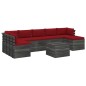 vidaXL Muebles de palets de jardín 8 pzas cojines madera maciza pino vidaXL Muebles de palets de jardín 8 pzas cojines madera maciza pino