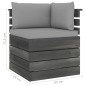 vidaXL Muebles de palets para jardín 7 pzas cojines madera maciza pino vidaXL Muebles de palets para jardín 7 pzas cojines madera maciza pino