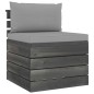 vidaXL Muebles de palets para jardín 9 pzas cojines madera maciza pino