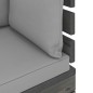 vidaXL Muebles de palets para jardín 9 pzas cojines madera maciza pino