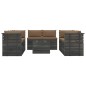 vidaXL Muebles de palets para jardín 9 pzas cojines madera maciza pino vidaXL Muebles de palets para jardín 9 pzas cojines madera maciza pino