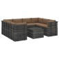 vidaXL Muebles de palets para jardín 9 pzas cojines madera maciza pino vidaXL Muebles de palets para jardín 9 pzas cojines madera maciza pino