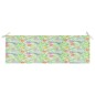 vidaXL Banco Batavia madera maciza teca y cojín estampado hojas 150 cm vidaXL Banco Batavia madera maciza teca y cojín estampado hojas 150 cm
