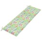 vidaXL Banco Batavia madera maciza teca y cojín estampado hojas 150 cm vidaXL Banco Batavia madera maciza teca y cojín estampado hojas 150 cm