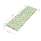 vidaXL Banco Batavia madera maciza teca y cojín estampado hojas 150 cm vidaXL Banco Batavia madera maciza teca y cojín estampado hojas 150 cm