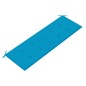 vidaXL Banco Batavia madera maciza de teca con cojín azul 150 cm vidaXL Banco Batavia madera maciza de teca con cojín azul 150 cm