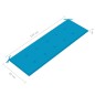 vidaXL Banco Batavia madera maciza de teca con cojín azul 150 cm vidaXL Banco Batavia madera maciza de teca con cojín azul 150 cm