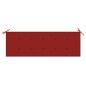 vidaXL Banco Batavia madera maciza de teca con cojín rojo 150 cm vidaXL Banco Batavia madera maciza de teca con cojín rojo 150 cm