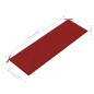 vidaXL Banco Batavia madera maciza de teca con cojín rojo 150 cm vidaXL Banco Batavia madera maciza de teca con cojín rojo 150 cm