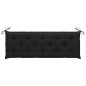 vidaXL Banco Batavia madera maciza de teca con cojín negro 150 cm vidaXL Banco Batavia madera maciza de teca con cojín negro 150 cm