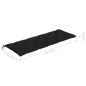 vidaXL Banco Batavia madera maciza de teca con cojín negro 150 cm vidaXL Banco Batavia madera maciza de teca con cojín negro 150 cm