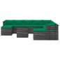 vidaXL Muebles de palets de jardín 11 pzas cojines madera maciza pino vidaXL Muebles de palets de jardín 11 pzas cojines madera maciza pino