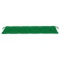 vidaXL Banco Batavia madera maciza de teca con cojín verde 150 cm