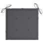 vidaXL Sillas de jardín 2 uds cojines madera de teca gris antracita