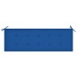 vidaXL Banco Batavia madera maciza de teca con cojín azul royal 150 cm vidaXL Banco Batavia madera maciza de teca con cojín azul royal 150 cm
