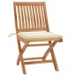 vidaXL Sillas de jardín 2 unidades con cojines crema madera de teca vidaXL Sillas de jardín 2 unidades con cojines crema madera de teca