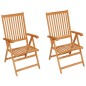 vidaXL Sillas de jardín 2 uds con cojines taupe madera maciza de teca vidaXL Sillas de jardín 2 uds con cojines taupe madera maciza de teca