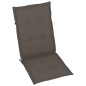 vidaXL Sillas de jardín 2 uds con cojines taupe madera maciza de teca vidaXL Sillas de jardín 2 uds con cojines taupe madera maciza de teca