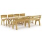 vidaXL Juego de comedor de jardín 6 piezas madera de pino impregnada vidaXL Juego de comedor de jardín 6 piezas madera de pino impregnada