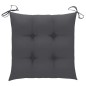 vidaXL Sillas de jardín 2 uds madera teca con cojines gris antracita vidaXL Sillas de jardín 2 uds madera teca con cojines gris antracita
