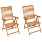 vidaXL Sillas de jardín 2 uds y cojines azul royal madera maciza teca vidaXL Sillas de jardín 2 uds y cojines azul royal madera maciza teca