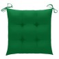 vidaXL Sillas de jardín 2 uds madera maciza de teca con cojines verdes vidaXL Sillas de jardín 2 uds madera maciza de teca con cojines verdes