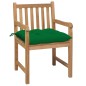 vidaXL Sillas de jardín 2 uds madera maciza de teca con cojines verdes vidaXL Sillas de jardín 2 uds madera maciza de teca con cojines verdes
