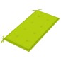 vidaXL Banco de jardín madera de teca con cojín verde brillante 112 cm vidaXL Banco de jardín madera de teca con cojín verde brillante 112 cm