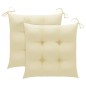 vidaXL Set comedor de jardín plegable 3 piezas madera de teca cojines vidaXL Set comedor de jardín plegable 3 piezas madera de teca cojines