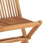 vidaXL Set comedor de jardín plegable 3 piezas madera de teca cojines vidaXL Set comedor de jardín plegable 3 piezas madera de teca cojines