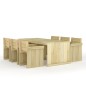 vidaXL Set de comedor de jardín 7 piezas madera pino impregnada vidaXL Set de comedor de jardín 7 piezas madera pino impregnada