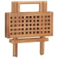 vidaXL Set comedor de jardín plegable 3 piezas madera de teca cojines vidaXL Set comedor de jardín plegable 3 piezas madera de teca cojines