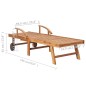 vidaXL Tumbona con mesa y cojín madera maciza de teca vidaXL Tumbona con mesa y cojín madera maciza de teca