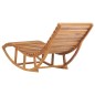 vidaXL Tumbona mecedora con cojín madera maciza de teca vidaXL Tumbona mecedora con cojín madera maciza de teca