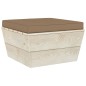 vidaXL Otomana de palets de jardín con cojín madera abeto impregnada vidaXL Otomana de palets de jardín con cojín madera abeto impregnada