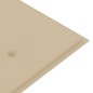 vidaXL Banco de jardín apilable con cojín madera maciza teca 159 cm