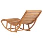 vidaXL Tumbona mecedora con cojín madera maciza de teca vidaXL Tumbona mecedora con cojín madera maciza de teca