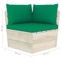 vidaXL Muebles de jardín de palets 3 pzas y cojines madera de abeto 