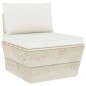 vidaXL Muebles de jardín de palets 3 pzas y cojines madera de abeto vidaXL Muebles de jardín de palets 3 pzas y cojines madera de abeto