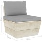 vidaXL Muebles de jardín de palets 6 piezas y cojines madera de abeto vidaXL Muebles de jardín de palets 6 piezas y cojines madera de abeto
