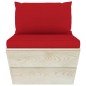 vidaXL Muebles de jardín de palets 4 pzas y cojines madera de abeto vidaXL Muebles de jardín de palets 4 pzas y cojines madera de abeto