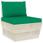 vidaXL Muebles de jardín de palets 5 pzas y cojines madera de abeto 