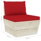 vidaXL Muebles de jardín de palets 6 piezas y cojines madera de abeto vidaXL Muebles de jardín de palets 6 piezas y cojines madera de abeto