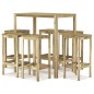 vidaXL Set de bar de jardín 7 piezas madera de pino impregnada vidaXL Set de bar de jardín 7 piezas madera de pino impregnada